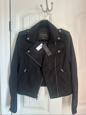 Banana Republic Black Suede Moto Jacket